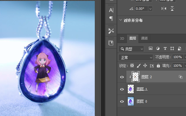 人物嵌入水晶案例样图